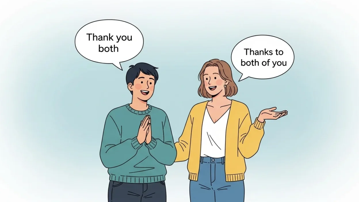 “Thank You Both” or “Thanks to Both of You”