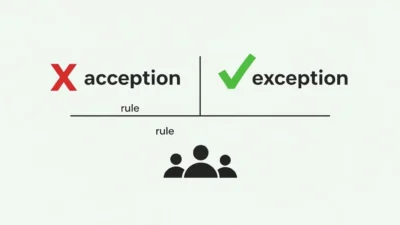 Acception vs Exception