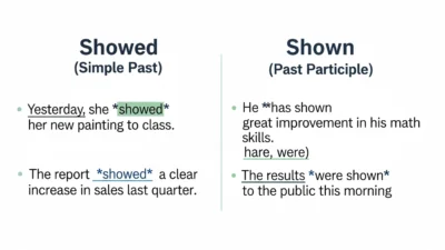 Shown vs Showed