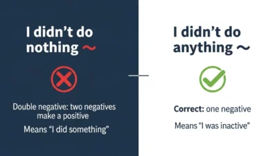 “I Didn’t Do Nothing” or “I Didn’t Do Anything”