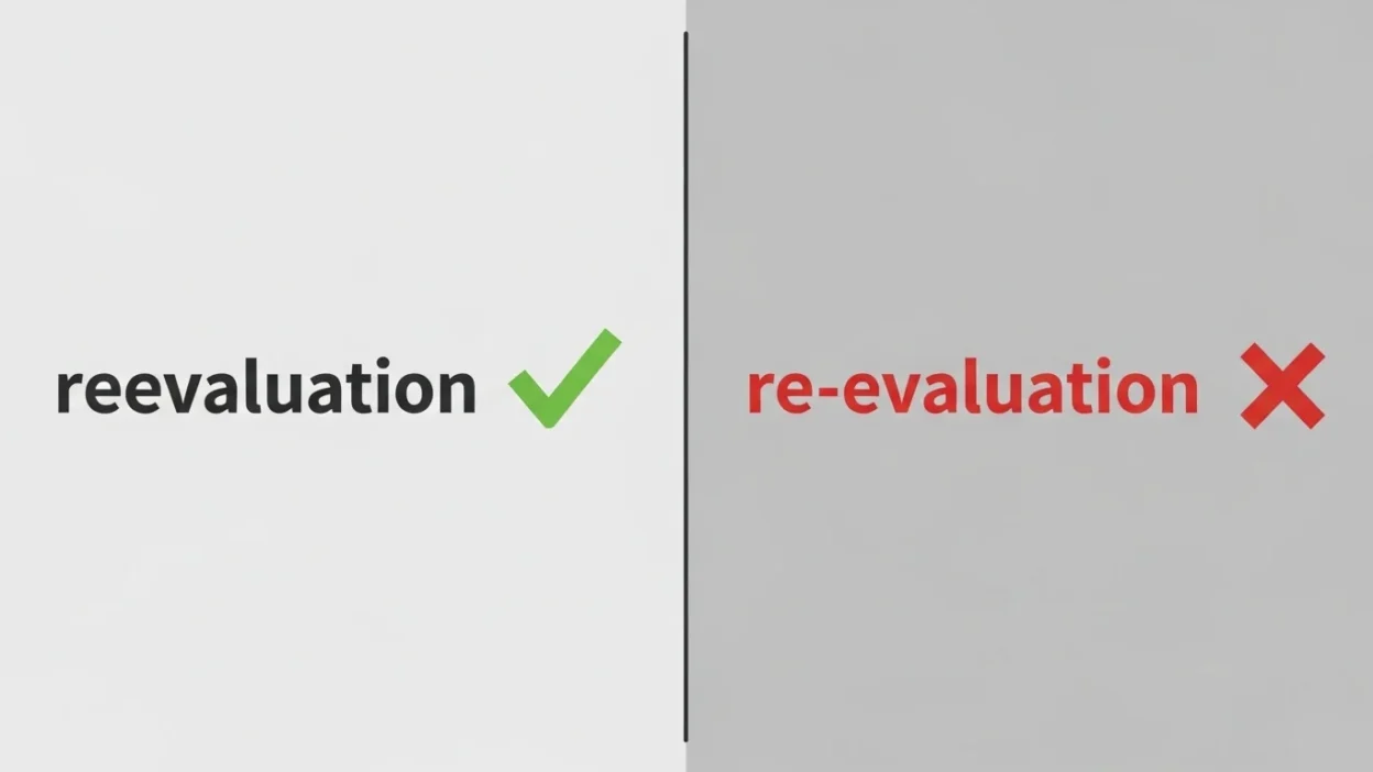 Reevaluation or Re-evaluation