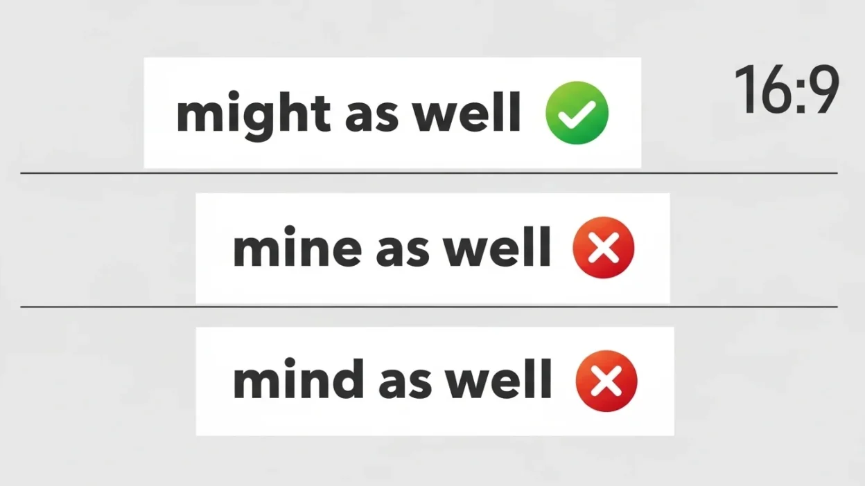 Mine as Well or Might as Well or Mind as Well