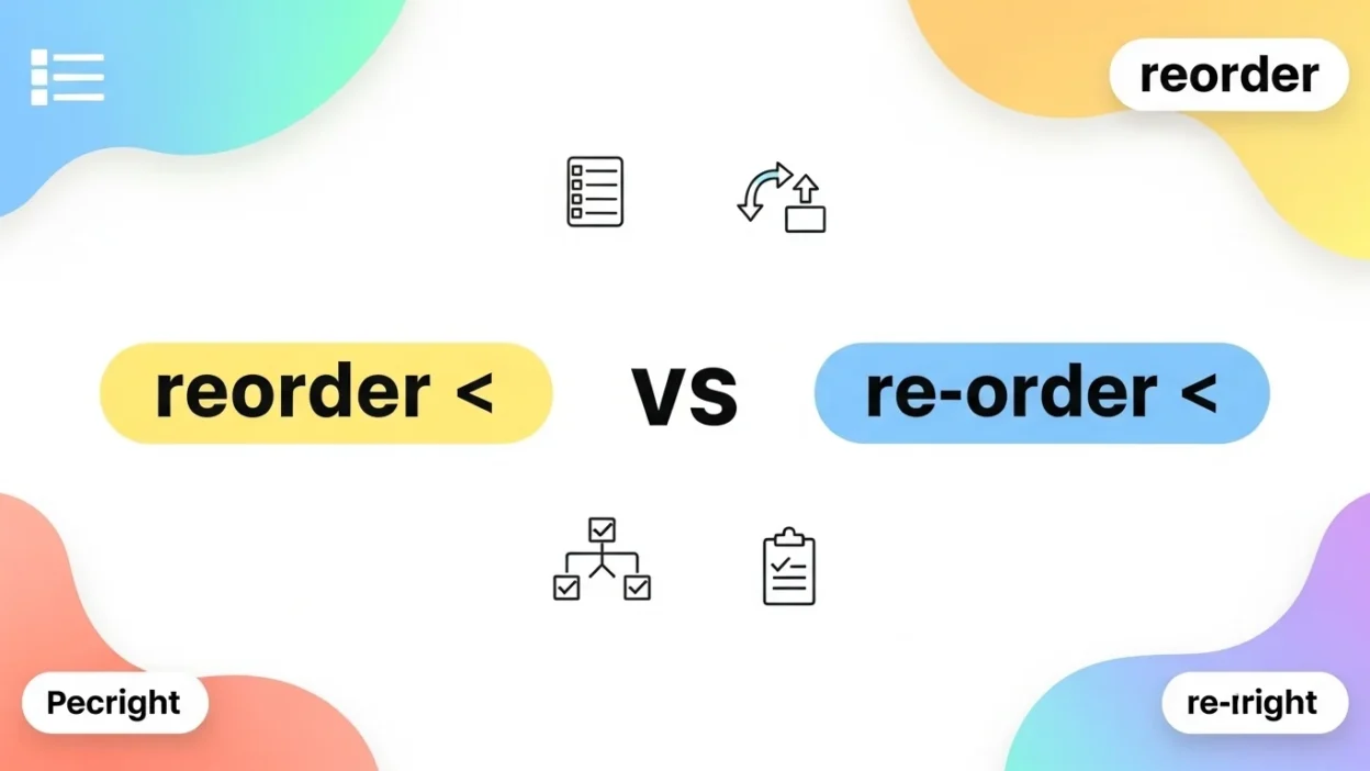 Reorder or Re-order