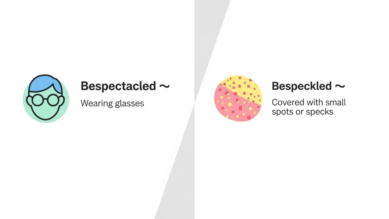 Bespeckled or Bespectacled
