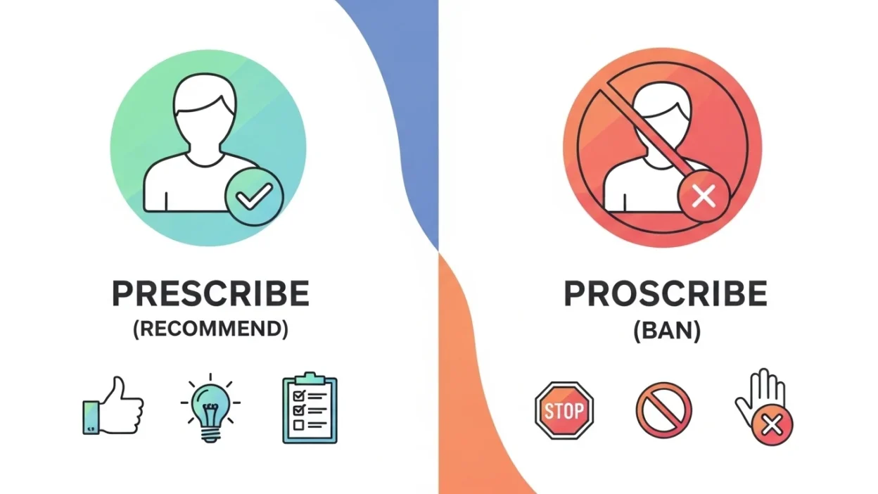 Prescribe vs Proscribe