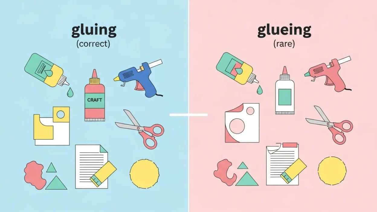 Gluing or Glueing