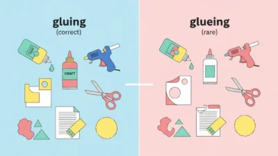 Gluing or Glueing