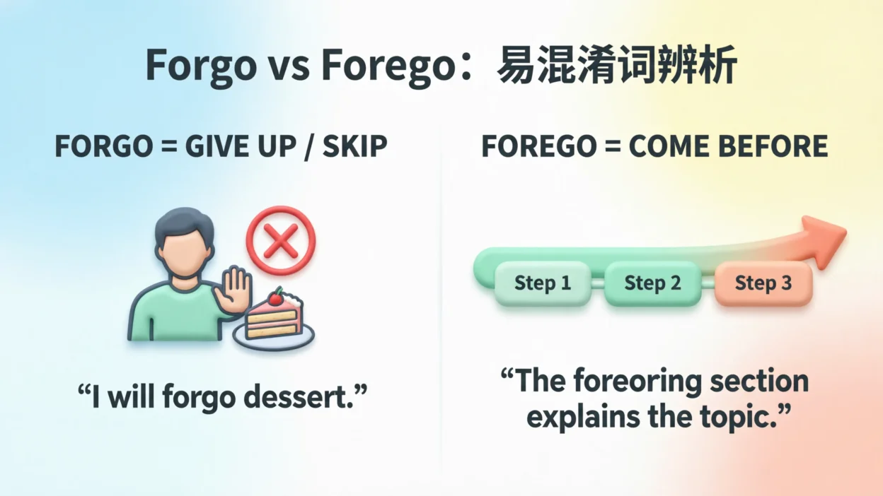 Forgo vs Forego
