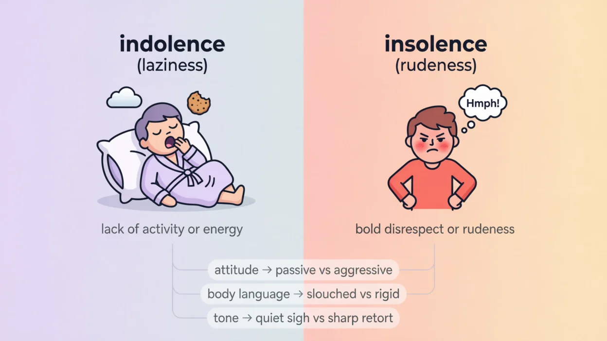 Indolence vs Insolence