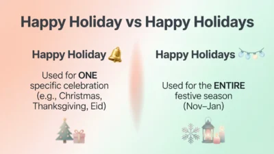 Happy Holiday vs Happy Holidays