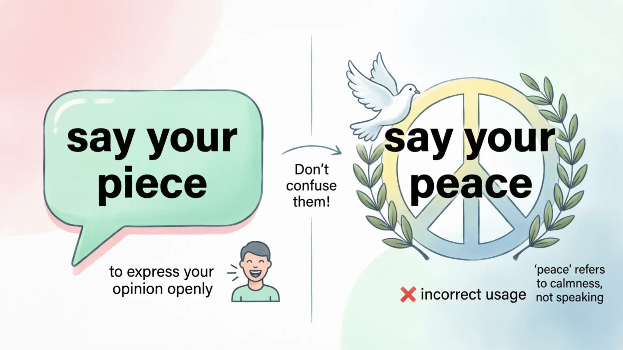 Say Your Peace vs Say Your Piece