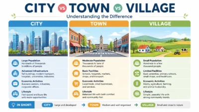 City vs Town vs Village