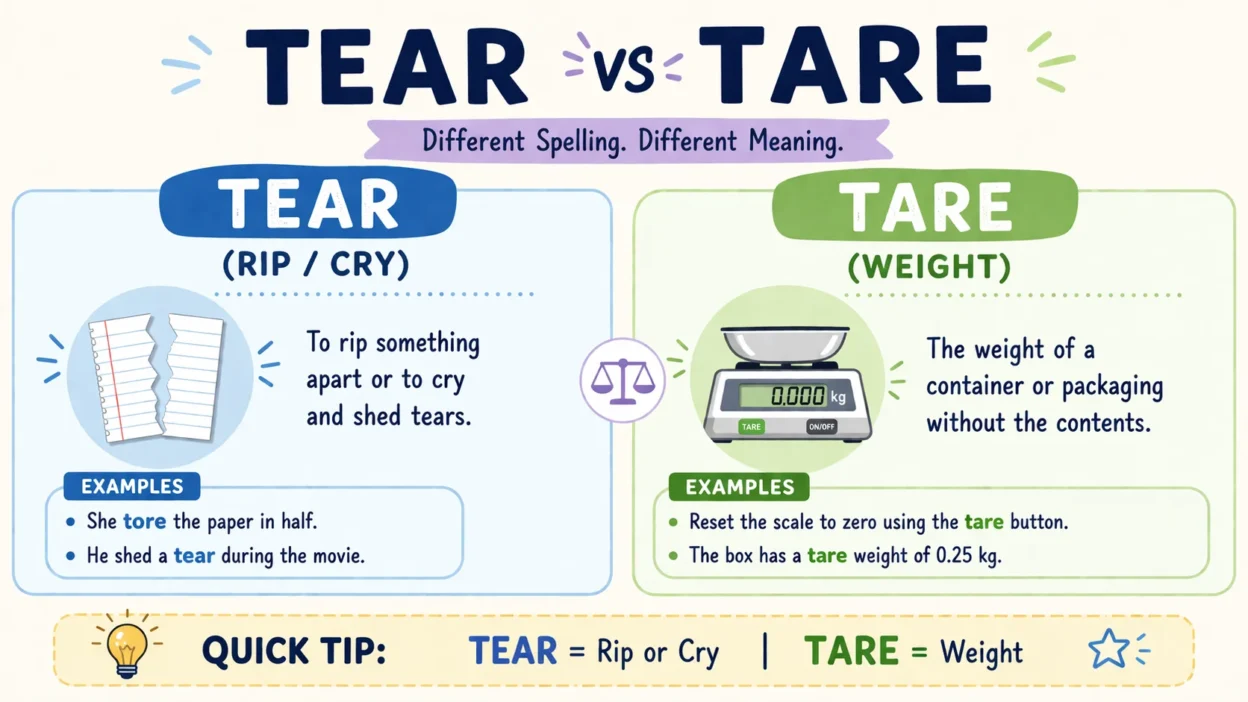Tear vs Tare