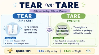 Tear vs Tare